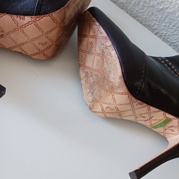 New L.A.M.B Gwen Stefani brown genuine leather boots size 7.5 - Picture 10 of 11